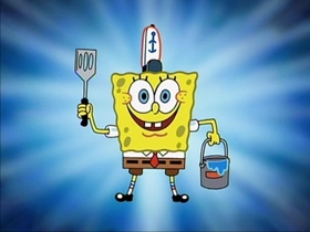 Screenshots from the 2002 United Plankton Pictures cartoon Krusty Krab Training Video
