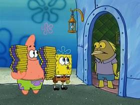 Screenshots from the 2002 United Plankton Pictures cartoon Chocolate with Nuts