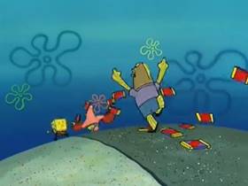 Screenshots from the 2002 United Plankton Pictures cartoon Chocolate with Nuts