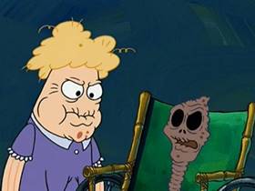 Screenshots from the 2002 United Plankton Pictures cartoon Chocolate with Nuts