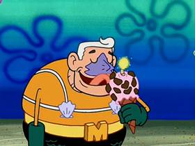 Screenshots from the 2002 United Plankton Pictures cartoon Mermaid Man and Barnacle Boy V