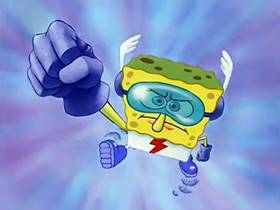 Screenshots from the 2002 United Plankton Pictures cartoon Mermaid Man and Barnacle Boy V