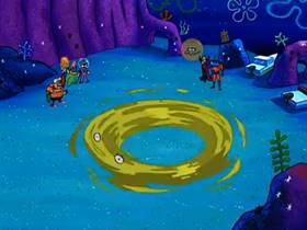 Screenshots from the 2002 United Plankton Pictures cartoon Mermaid Man and Barnacle Boy V