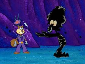 Screenshots from the 2002 United Plankton Pictures cartoon Mermaid Man and Barnacle Boy V