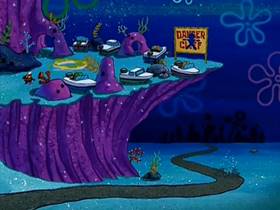 Screenshots from the 2002 United Plankton Pictures cartoon Mermaid Man and Barnacle Boy V