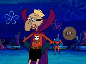 Screenshots from the 2002 United Plankton Pictures cartoon Mermaid Man and Barnacle Boy V