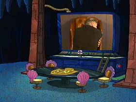 Screenshots from the 2002 United Plankton Pictures cartoon Mermaid Man and Barnacle Boy V