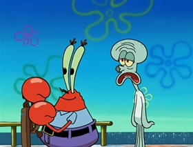 Screenshots from the 2002 United Plankton Pictures cartoon Clams