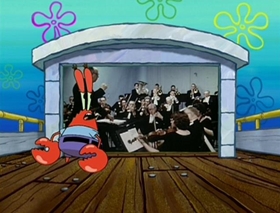 Screenshots from the 2002 United Plankton Pictures cartoon Clams