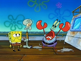 Screenshots from the 2002 United Plankton Pictures cartoon Clams