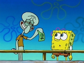 Screenshots from the 2002 United Plankton Pictures cartoon Clams