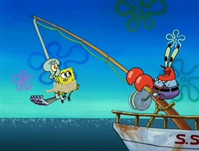 Screenshots from the 2002 United Plankton Pictures cartoon Clams