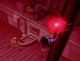 Screenshots from the 2002 United Plankton Pictures cartoon Clams