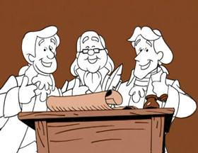 Screenshots from the 2002 Focus Design, Inc. cartoon I