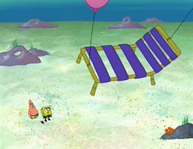 Screenshots from the 2003 United Plankton Pictures cartoon The Sponge Who Could Fly