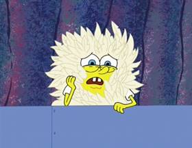 Screenshots from the 2003 United Plankton Pictures cartoon The Sponge Who Could Fly