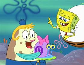 Screenshots from the 2003 United Plankton Pictures cartoon The Sponge Who Could Fly