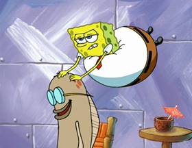 Screenshots from the 2003 United Plankton Pictures cartoon The Sponge Who Could Fly