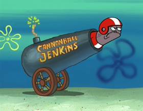 Screenshots from the 2003 United Plankton Pictures cartoon The Sponge Who Could Fly