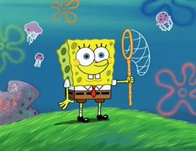 Screenshots from the 2003 United Plankton Pictures cartoon The Sponge Who Could Fly