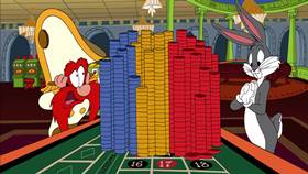 Screenshots from the 2003 Warner Bros. cartoon Hare and Loathing in Las Vegas