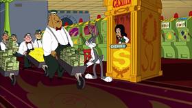 Screenshots from the 2003 Warner Bros. cartoon Hare and Loathing in Las Vegas