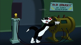 Screenshots from the 2003 Warner Bros. cartoon Museum Scream