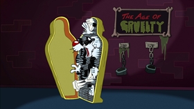 Screenshots from the 2003 Warner Bros. cartoon Museum Scream