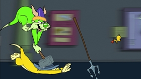 Screenshots from the 2003 Warner Bros. cartoon Museum Scream
