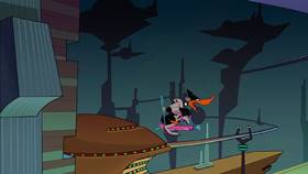 Screenshots from the 2003 Warner Bros. cartoon Duck Dodgers in Attack of the Drones