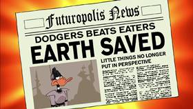 Screenshots from the 2003 Warner Bros. cartoon Duck Dodgers in Attack of the Drones