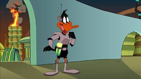 Screenshots from the 2003 Warner Bros. cartoon Duck Dodgers in Attack of the Drones