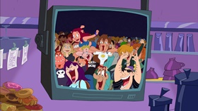 Screenshots from the 2003 Warner Bros. cartoon My Generation G...G...Gap