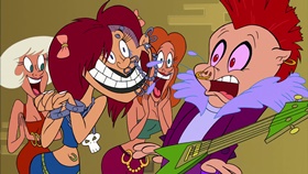 Screenshots from the 2003 Warner Bros. cartoon My Generation G...G...Gap