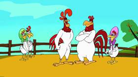 Screenshots from the 2003 Warner Bros. cartoon Cock-A-Doodle-Duel