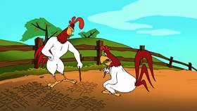 Screenshots from the 2003 Warner Bros. cartoon Cock-A-Doodle-Duel