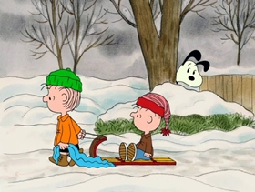Screenshots from the 2003 Bill Melendez Productions cartoon I Want a Dog for Christmas, Charlie Brown