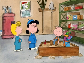 Screenshots from the 2003 Bill Melendez Productions cartoon I Want a Dog for Christmas, Charlie Brown