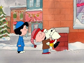 Screenshots from the 2003 Bill Melendez Productions cartoon I Want a Dog for Christmas, Charlie Brown