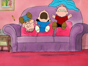 Screenshots from the 2003 Bill Melendez Productions cartoon I Want a Dog for Christmas, Charlie Brown