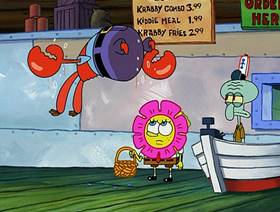 Screenshots from the 2004 United Plankton Pictures cartoon Krabby Land