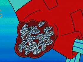 Screenshots from the 2004 United Plankton Pictures cartoon Krabby Land