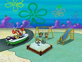 Screenshots from the 2004 United Plankton Pictures cartoon Krabby Land