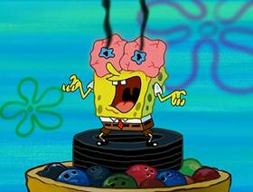 Screenshots from the 2004 United Plankton Pictures cartoon Krabby Land