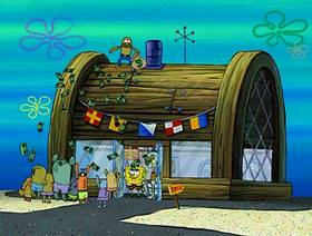 Screenshots from the 2004 United Plankton Pictures cartoon Krabby Land