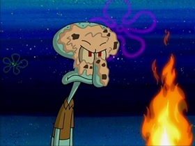 Screenshots from the 2004 United Plankton Pictures cartoon The Camping Episode