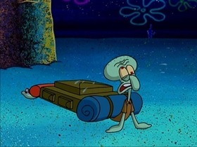 Screenshots from the 2004 United Plankton Pictures cartoon The Camping Episode