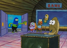 Screenshots from the 2004 United Plankton Pictures cartoon Missing Identity