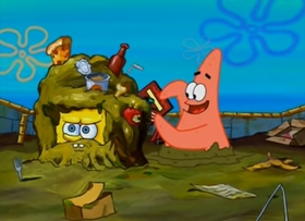 Screenshots from the 2004 United Plankton Pictures cartoon Missing Identity