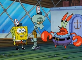 Screenshots from the 2004 United Plankton Pictures cartoon Missing Identity